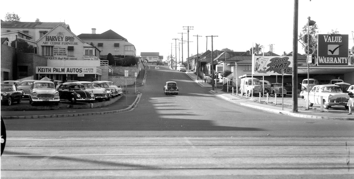 1962: corner Allen and Stanley Streets. (Brisbane City Council. ID: B5418327)